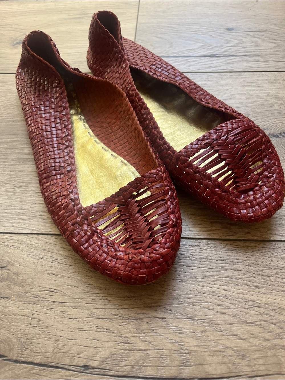 Woven Basket Weave Prada flats